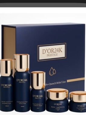 D'Or Skincare D'OR24K Prestige Set in Navy & Gold